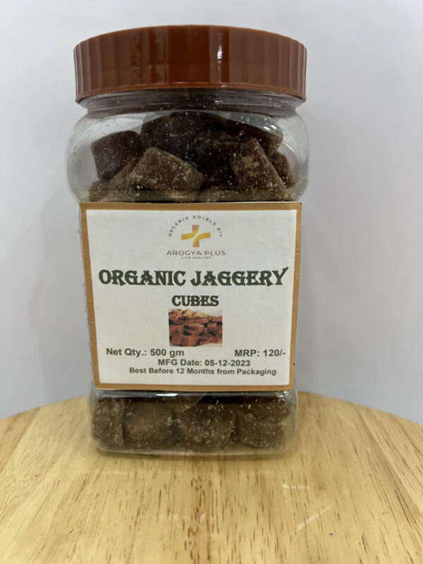 Jaggery Cubes Arogya Plus Wood Pressed Cold Pressed Organic Oil